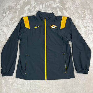 Nike Mizzou Missouri Tigers Jacket Mens Medium Black Full Zip Athletic‎ Football